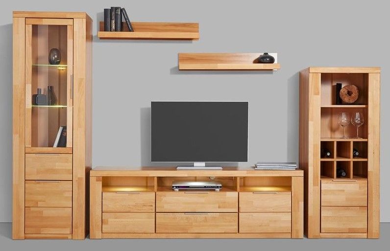 Meubles en bois: créez votre propre déclaration de style 3 Ensemble meuble de salon vitrine et meuble TV