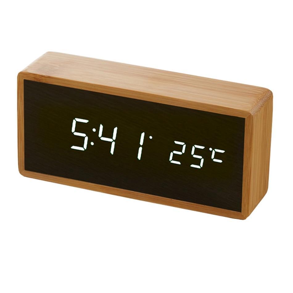 Horloge en Bois Bambooji – Design Naturel & Fonctions Avancées Horloge en Bois Bambooji – Design Naturel & Fonctions Avancées