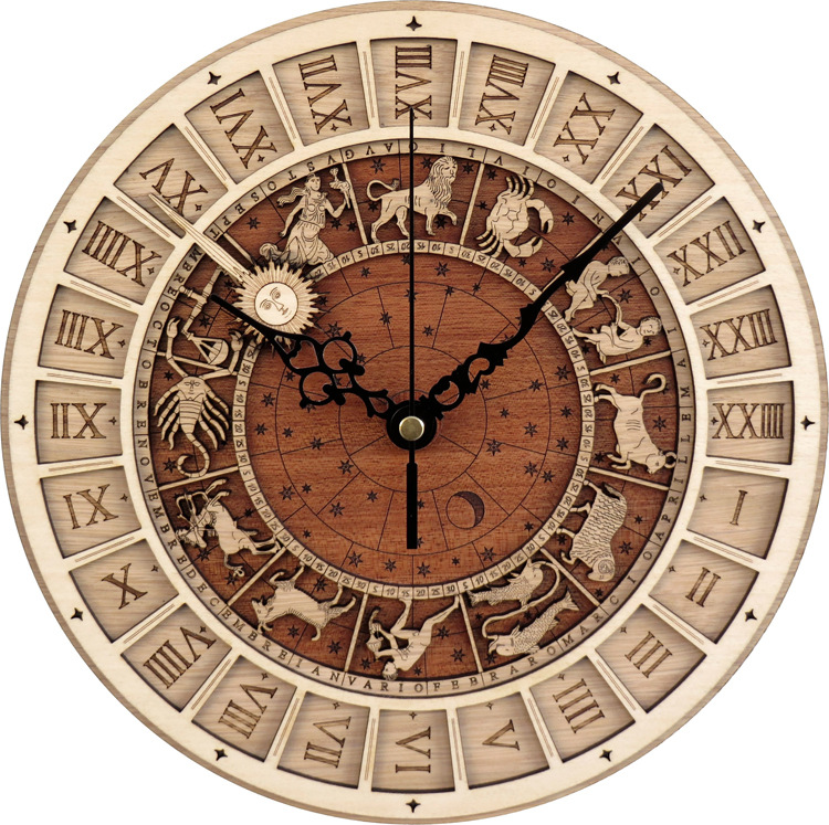 Horloge en bois Astronomique VENETO – Élégance artisanale Horloge en bois Astronomique VENETO – Élégance artisanale