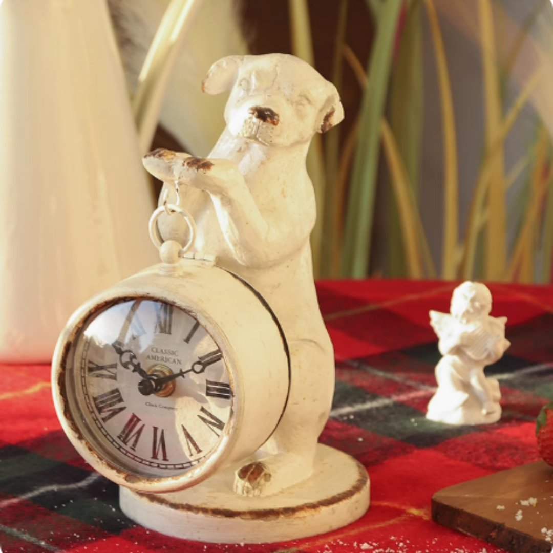 Horloge Bois Retro Canine TEMPO – Élégance artisanale bois Horloge Bois Retro Canine TEMPO – Élégance artisanale bois
