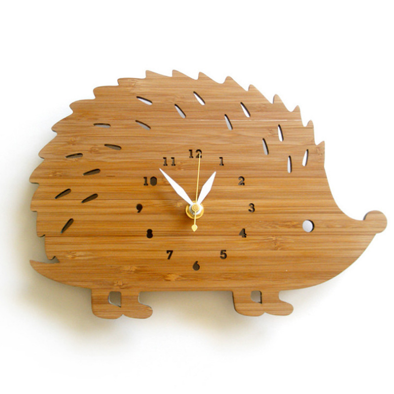 Horloge Murale Bambou Hérisson – Bois naturel & design unique Horloge Murale Bambou Hérisson – Bois naturel & design unique