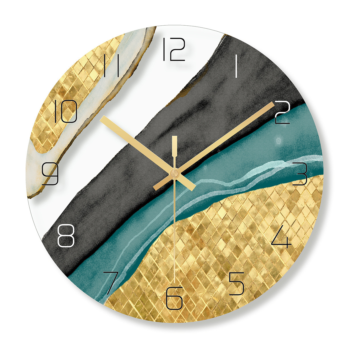 Horloge Murale Luxe Marbre NORDIK – Élégance nordique en bois Horloge Murale Luxe Marbre NORDIK – Élégance nordique en bois