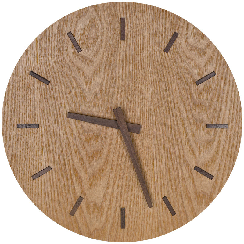 Horloge Murale Ronde Tablå – Élégance bois naturel Horloge Murale Ronde Tablå – Élégance bois naturel