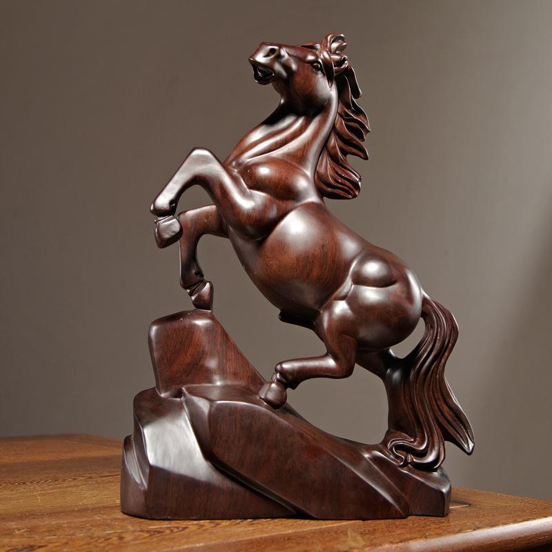 Sculpture Bois Cheval NAGORA – Élégance Artisanale en Bois Massif Sculpture Bois Cheval NAGORA – Élégance Artisanale en Bois Massif