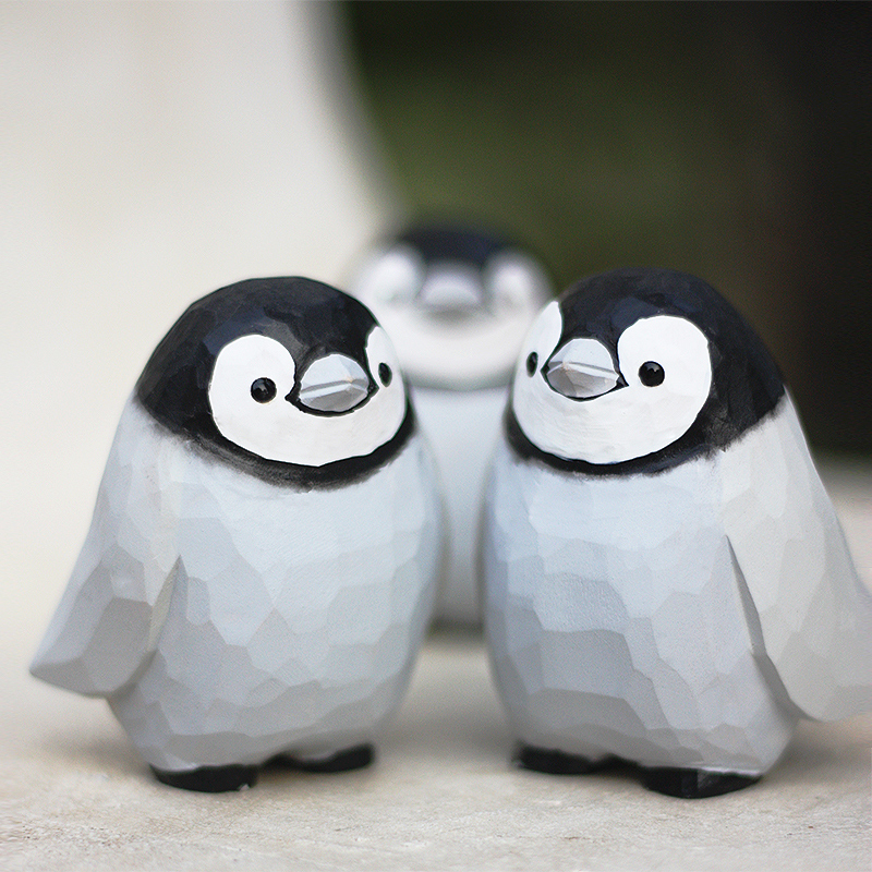 Sculpture sur Bois CHIRPY – Oiseau Nordique Fait Main Sculpture sur Bois CHIRPY – Oiseau Nordique Fait Main