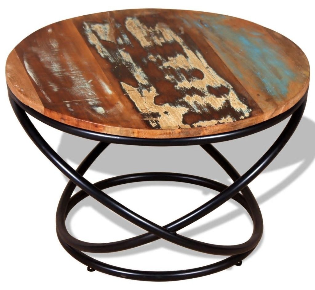Table basse en bois massif style vintage - Bois Royal